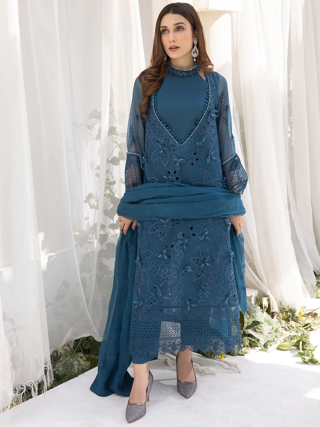 ELENA | 4PC UNSTITCH LUXURY CHIFFON - Image 5