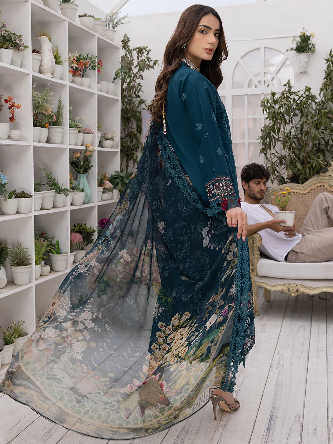 PEACOCK | 3 Piece Luxury Lawn - Image 3