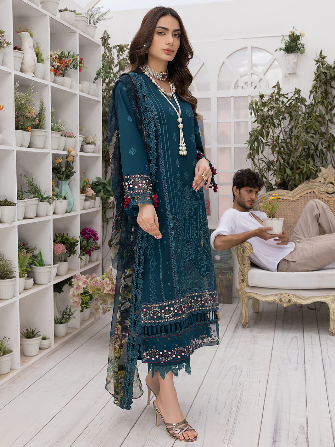 PEACOCK | 3 Piece Luxury Lawn - Image 4